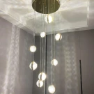 Люстра второй свет хрустальные подвесные шары