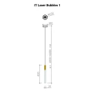 Подвес цилиндр светодиодный с пузырьками IT Laser Bubbles 1