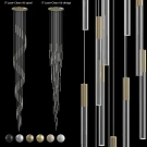 Люстра длинная подвесная светодиодная для лестницы IT-Laser-CLean