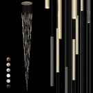 Длинная люстра Integrator IT-Laser-Round-100-BlackGold