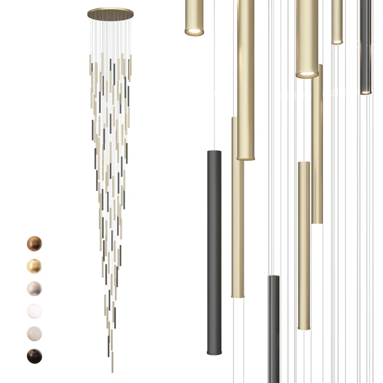 Длинная люстра Integrator IT-Laser-Round-100-BlackGold