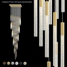 Большая люстра IT-Laser-Square-Spiral-Bubbles