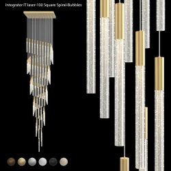 Большая люстра IT-Laser-Square-Spiral-Bubbles