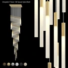 Большая люстра матовая IT-Laser-Square-Spiral-Matt