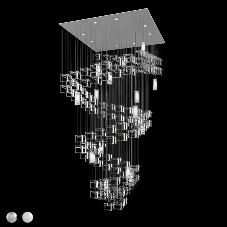 Люстра стеклянные квадраты Integrator IT-Geometry-64 Люстра стеклянные квадраты Integrator IT-Geometry-64
