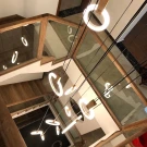 Высокая светодиодная люстра кольца Integrator Stairs Light IT-670