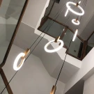 Высокая светодиодная люстра кольца Integrator Stairs Light IT-670