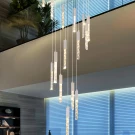 Люстра длинная подвесная Integrator Crystal Rain IT-681