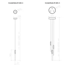 Люстра длинная подвесная Integrator Crystal Rain IT-681