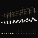 Подвесной светильник Mesh of pipes with balls