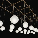 Подвесной светильник шары Mesh of pipes with balls