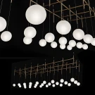 Подвесной светильник Mesh of pipes with balls