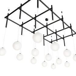 Подвесной светильник Mesh of pipes with balls