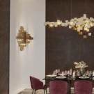 Люстра длинная кубы  IT Horizont cubes chandelier