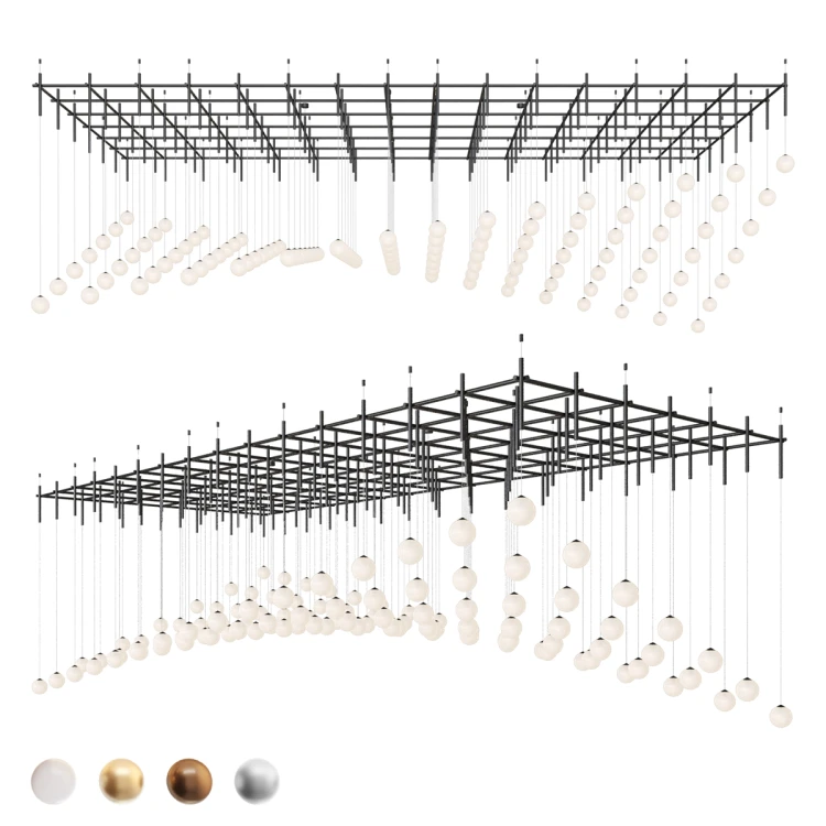 Подвесной светильник Mesh of pipes with balls-112